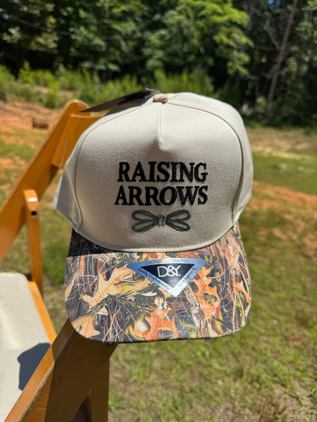 Raising Arrows Cream + Camo Hat