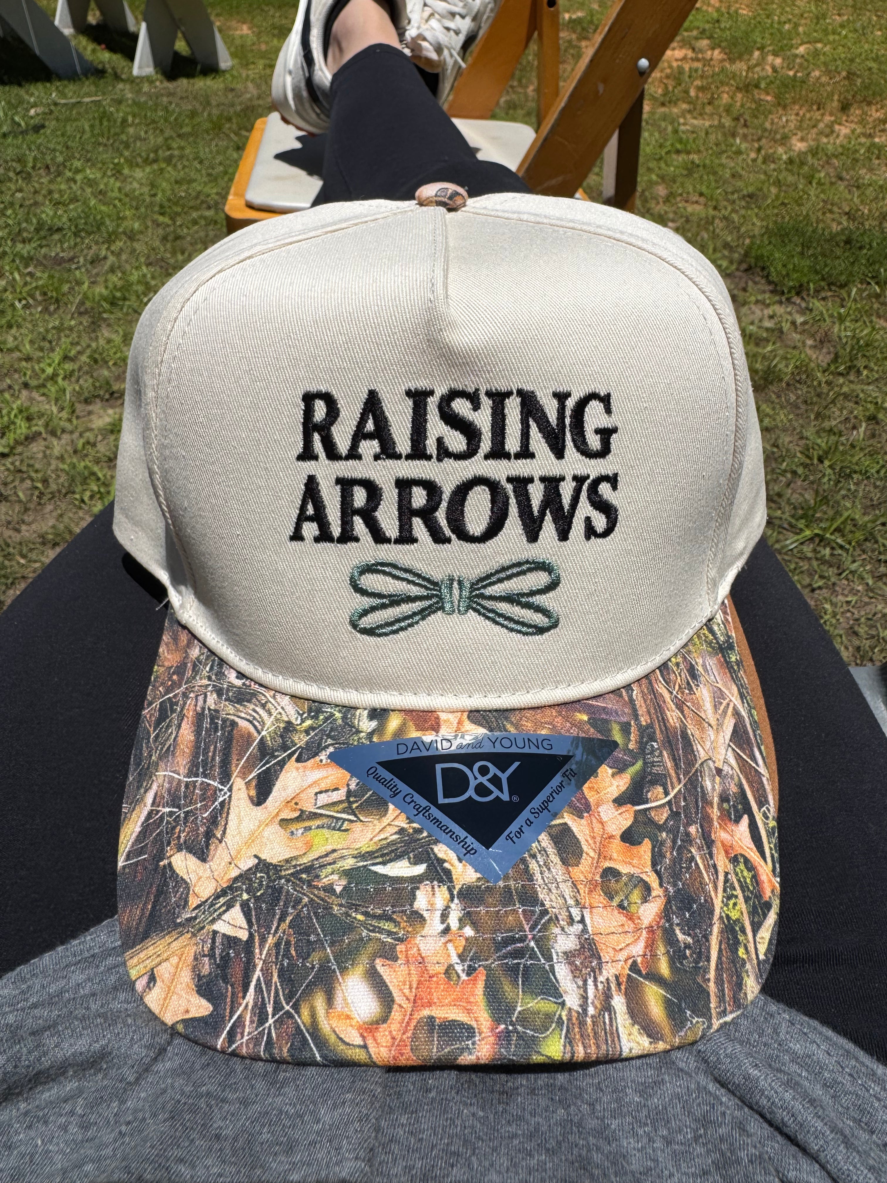 Raising Arrows Cream + Camo Hat