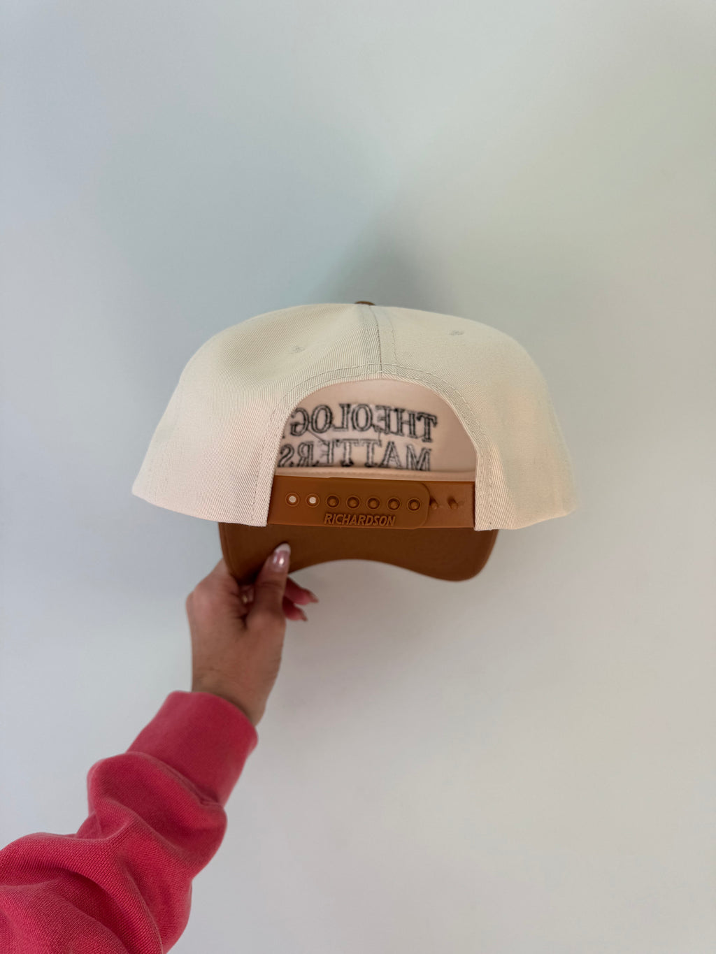 Theology Matters Cream + Brown Hat
