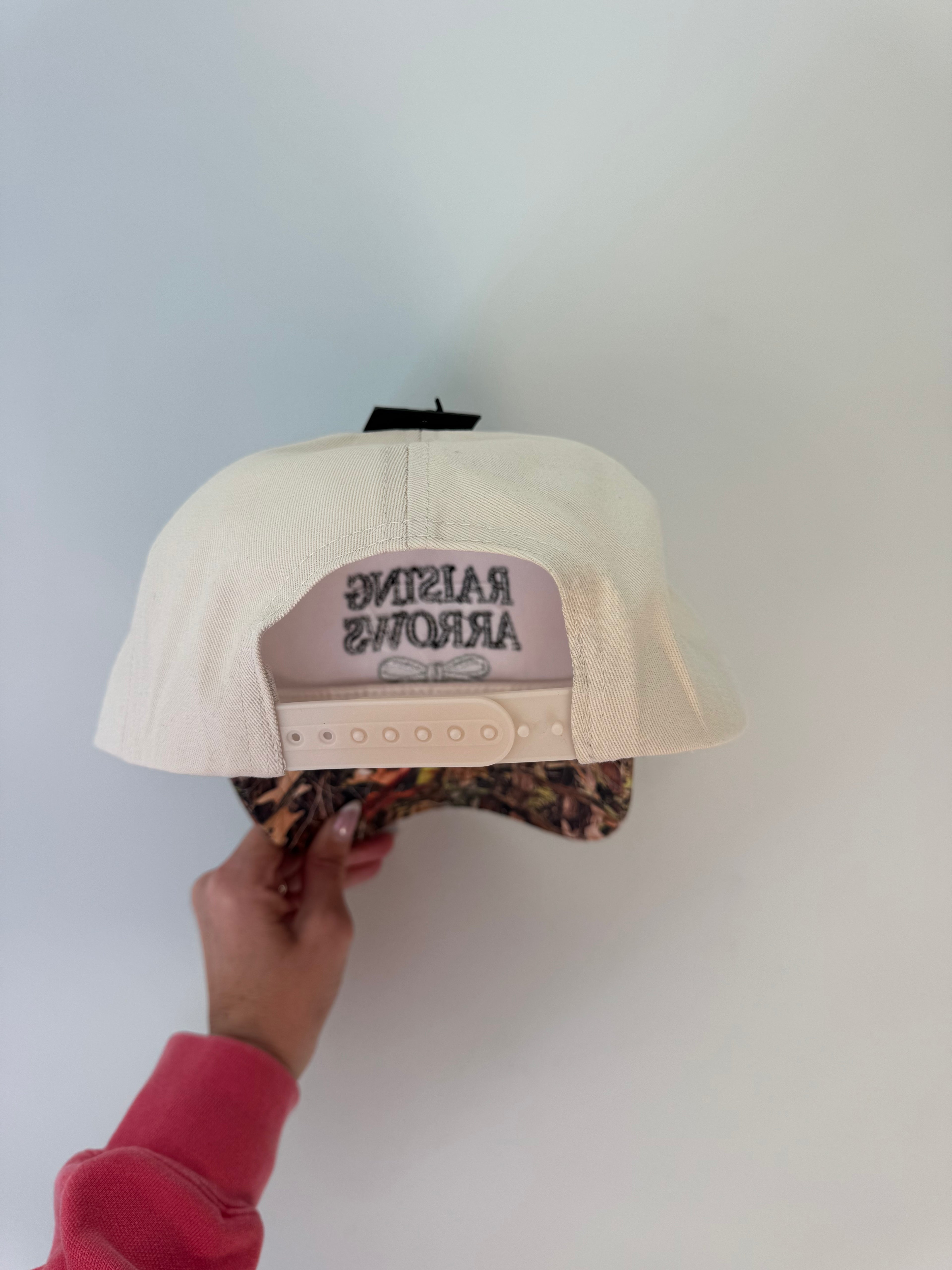 Raising Arrows Cream + Camo Hat